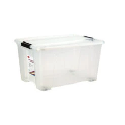 Hldr Storage Box 52Lt W/Lid Clear