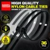 Cable Ties Black & Clear Assorted In Carton 300mm X 4.8mm 36pc