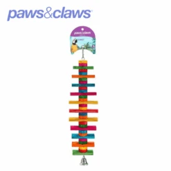 PARROT WOOD SPINNING TOY LGE W/ BELL 39X10CM