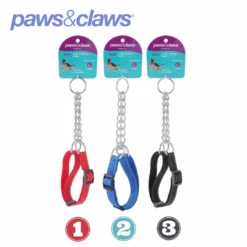 CHAIN TRAINING COLLAR LGE W/ WEBBING 3 ASSTD COLS