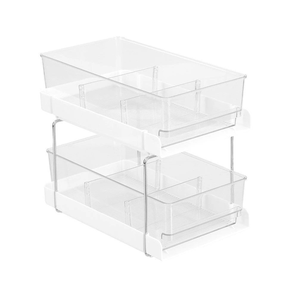 CRYSTAL 2 TIER DRAWER TRAYS WITH DIVIDERS 4 CRYSTAL 2 TIER DRAWER TRAYS WITH DIVIDERS - Image 2