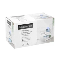 CRYSTAL 2 TIER DRAWER TRAYS WITH DIVIDERS 11 CRYSTAL 2 TIER DRAWER TRAYS WITH DIVIDERS -Stacked Store 2 Tier Crystal Drawer Trays with Dividers 30x25.5cm p5