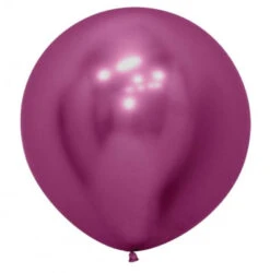Sempertex Metallic Reflex Fuchsia Latex Balloons 60cm 3pk