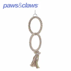 PARROT JUTE DOUBLE RING TOY 32X16CM -Stacked Store 20224 2
