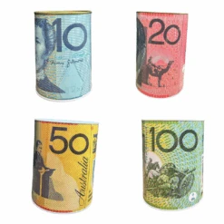 Money Tin Aussie Designs 8.5x11.5cm