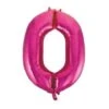 FOIL BALLOON 86cm Magenta Number #0 -Stacked Store 213720