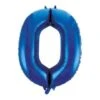 FOIL BALLOON 86cm Blue Number #0