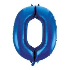 FOIL BALLOON 86cm Blue Number #0