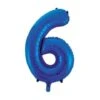 FOIL BALLOON 86cm Blue Number #6