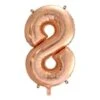 FOIL BALLOON 86cm Rose Gold Number #8