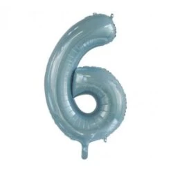 FOIL BALLOON 86cm Light Blue Number #6