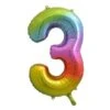 FOIL BALLOON 86cm Rainbow Number #3
