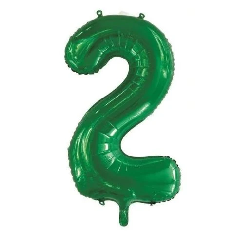 FOIL BALLOON 86cm Green Number #2 3 FOIL BALLOON 86cm Green Number #2
