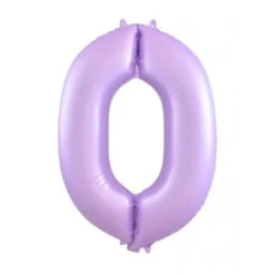 Foil Balloon Number #0 86cm Mat Lilac