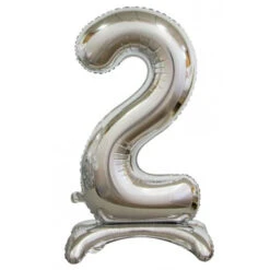 Standing Foil Balloon #2 Silver 76cm