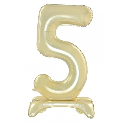 Standing Foil Balloon #5 Luxe Gold 76cm 3 Standing Foil Balloon #5 Luxe Gold 76cm