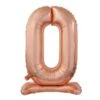 Standing Foil Balloon #0 Rose Gold 76cm
