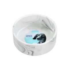 Ceramic Pet Bowl Marble 13Cm 380Ml 2 Asstd Grey/Pink 7 Ceramic Pet Bowl Marble 13Cm 380Ml 2 Asstd Grey/Pink -Stacked Store 21634 3