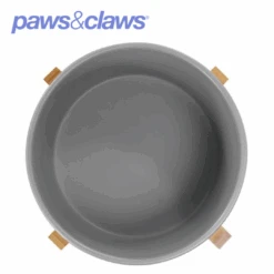 CERAMIC PET BOWL W/BAMBOOSTAND 19CM 1.8L 3 ASSTDWHITE/GREEN/GREY -Stacked Store 21702 5
