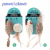 CARA CAT CHENILLE 2PK CAT TOY 2 ASSTD -Stacked Store 26035