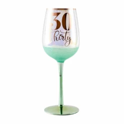 30 Glitterati Wine Glass Green 430ml