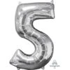 Anagram Mid-Size Shp Silver Number 5 - 66cm -Stacked Store 3195901