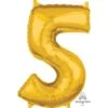 Anagram Mid-Size Shp Gold Number 5 - 66cm -Stacked Store 3655801