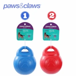 SUPER TUFF BALLTPR PET TOY 15CM 2 ASSTDRED & BLUE