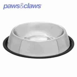 STAINLESS STEEL PET BOWL BLACK ANTI-SKID 2L 9 STAINLESS STEEL PET BOWL BLACK ANTI-SKID 2L -Stacked Store 42328 3