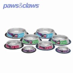 STAINLESS STEEL PET BOWL BLACK ANTI-SKID 2L 10 STAINLESS STEEL PET BOWL BLACK ANTI-SKID 2L -Stacked Store 42328 4