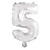 Numeral Foil Balloon 35cm Silver - 5 -Stacked Store 42885 2