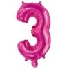 Numeral Foil Balloon 35cm Hot Pink - 3 -Stacked Store 42903 2