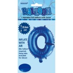 Alphabet Foil Balloon 35cm Royal Blue - O