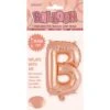 Alphabet Foil Balloon 35cm Rose Gold - B -Stacked Store 44751 1