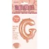 Alphabet Foil Balloon 35cm Rose Gold - G -Stacked Store 44756 1