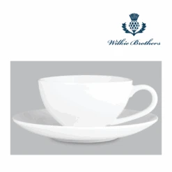 Wilkie Brothers Coupe Cup & Saucer New Bone 250ml