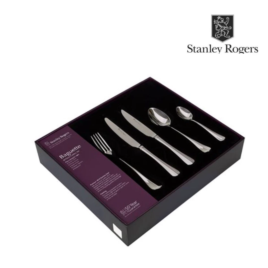 Baguette 40pc Cutlery Set STANLEY ROGERS 3 Baguette 40pc Cutlery Set STANLEY ROGERS