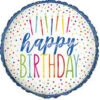 Silver Style Happy Birthday Foil Balloon 45cm -Stacked Store 53843 1