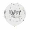 Sempertex 60cm METALink HAPPY Birthday Fantasy Crystal Clear Latex Balloons 390 3PK -Stacked Store 54525 20013293 1 3 560