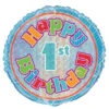 1st Birthday Foil Balloon 45cm -Stacked Store 55485 1