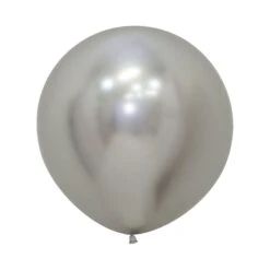 Sempertex Metallic Reflex Silver Latex Balloons 60cm 3PK