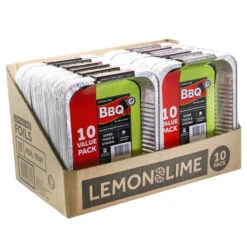 Lemon And Lime Foil Tray Rect 10Pk Pdq 32X26.5X6Cm -Stacked Store 68472 5