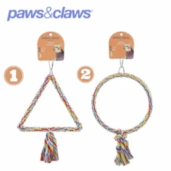 COTTON SWING BIRD TOY 20.5X28CM 2 ASSTD