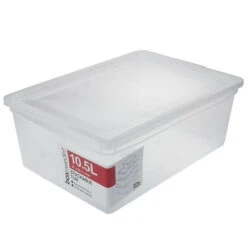 ESSENTIALS STACKABLE TUB 10.5L 36X26X13.5CM CLEAR