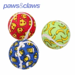 TENNIS BALLS 3PK 6CM ASSTD PRINTED -Stacked Store 85516 3