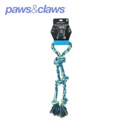 TWIN KNOTTED ROPE TUGGER TOY W/ HANDLE