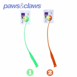 BALL LAUNCHER PET TOY 65CM 2 ASSTD