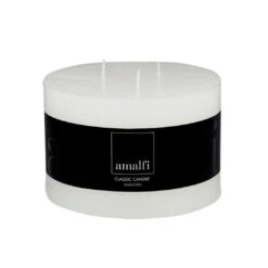 Amalfi Pillar Candle Classic Unscented 3 Wick 15x10cm 50 Hr Pillar Candle