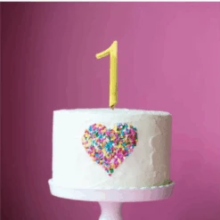 Cake Topper Number 1 Cake Topper - Gold 7Cm