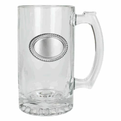 Beer Stein PewterLook Badge Look 16cm 500ml